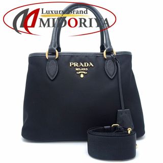 PRADA プラダ 1BA173 2Wayバッグ ナイロンxレザー NERO/351085【中古】