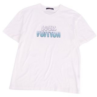 ルイヴィトン(LOUIS VUITTON)の美品 ルイヴィトン LOUIS VUITTON Tシャツ 23AW エンブロイダードビーズコットン ロゴ トップス メンズ イタリア製 XL ホワイト(シャツ)