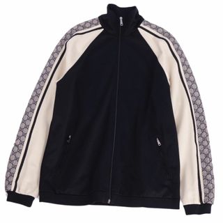 グッチ(Gucci)の美品 グッチ GUCCI ジャケット トラックジャケット テクニカルジャージー GG柄 アウター メンズ イタリア製 XS ブラック/ホワイト(その他)