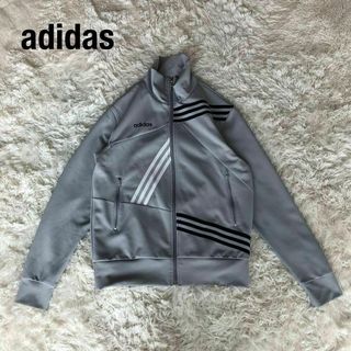 アディダス(adidas)のAdidasアディダス　トラックジャケット　ライトグレージャージ古着M(ジャージ)