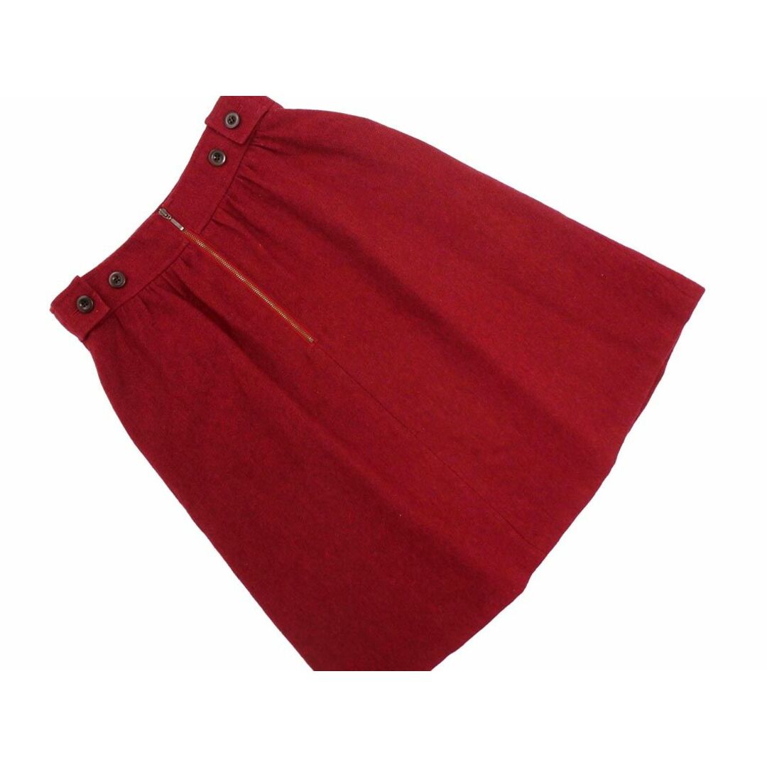 SunaUna(スーナウーナ)のSunaUna スーナウーナ ウール混 Aライン 台形 スカート size38/赤 ◇■ レディース レディースのスカート(ひざ丈スカート)の商品写真