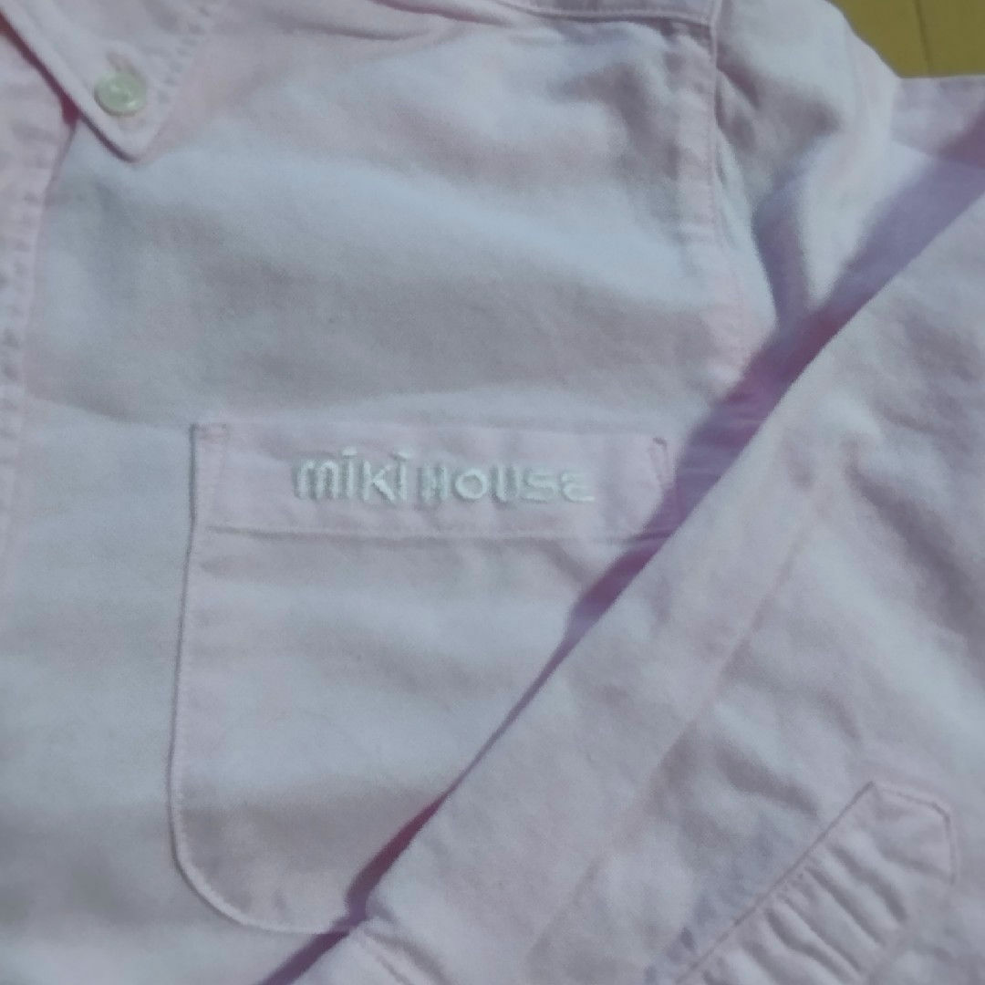mikihouse(ミキハウス)のミキハウス　シャツ　ピンク　100 キッズ/ベビー/マタニティのキッズ服男の子用(90cm~)(ブラウス)の商品写真