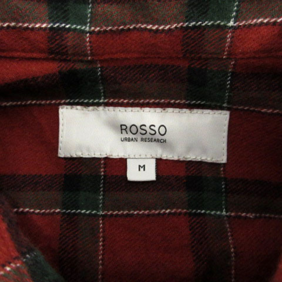 ROSSO(ロッソ)のロッソ シャツ ネルシャツ ボタンダウン チェック エンジ系 緑 白 紺 M メンズのトップス(シャツ)の商品写真