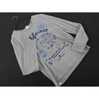 ロキシー(Roxy)のROXY ロキシー 刺繍 Tシャツ sizeS/グレー ■◇ レディース(Tシャツ(長袖/七分))