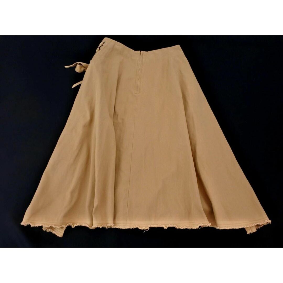 BEAMS(ビームス)のDemi-Luxe BEAMS デミルクスビームス カットオフ フレア ロング スカート size36/ベージュ ■■ レディース レディースのスカート(ロングスカート)の商品写真