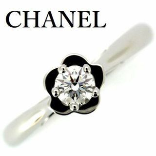 シャネル(CHANEL)のシャネル カメリアコレクション ダイヤモンド 0.26ct E-VVS2-3EX リング #48 Pt950(リング(指輪))