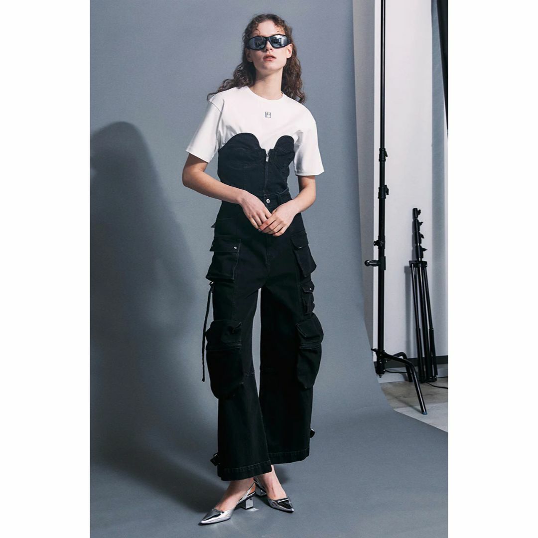 メーカー 着1回 プランクプロジェクト Logo Band Cropped Tee Tシャツ(半袖/袖なし)