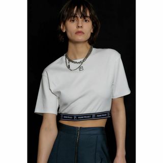 メゾンスペシャル(MAISON SPECIAL)の着1回 プランクプロジェクト Logo Band Cropped Tee(Tシャツ(半袖/袖なし))