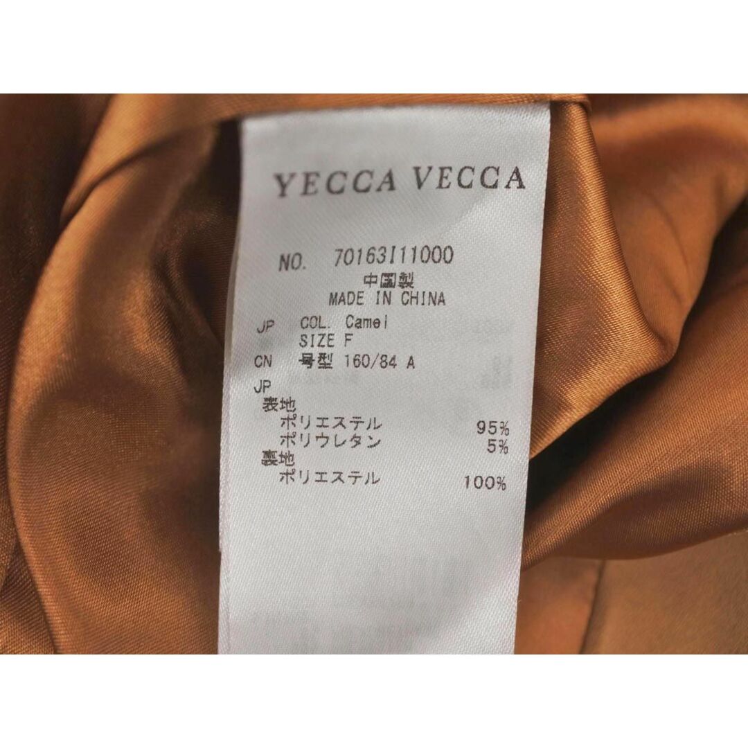 YECCA VECCA(イェッカヴェッカ)のYECCA VECCA イェッカヴェッカ ショールカラー ジャケット sizeF/キャメル ■◇ レディース レディースのジャケット/アウター(その他)の商品写真