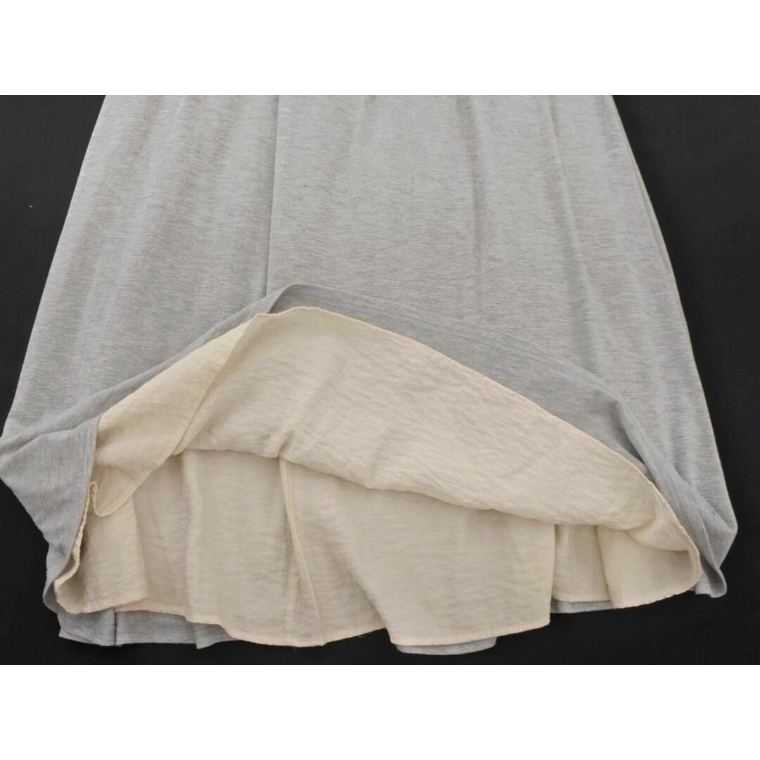 Rope' Picnic(ロペピクニック)のRope Picnic ロペピクニック リバーシブル ロング スカート size38/白ｘグレー ■◇ レディース レディースのスカート(ロングスカート)の商品写真
