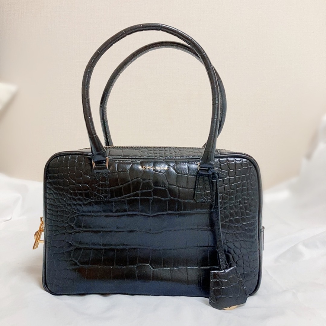 2回使用*美品*A.D.M.J 牛革クロコ型押し ボストンバッグ 2回使用*美品*A.D.M.J 牛革クロコ型押し ボストンバッグ