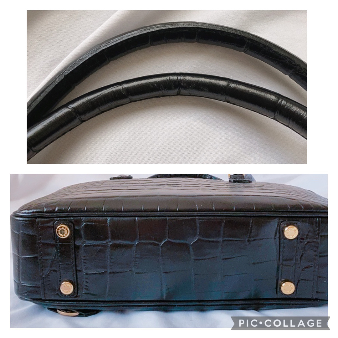 2回使用*美品*A.D.M.J 牛革クロコ型押し ボストンバッグ 2回使用*美品*A.D.M.J 牛革クロコ型押し ボストンバッグ
