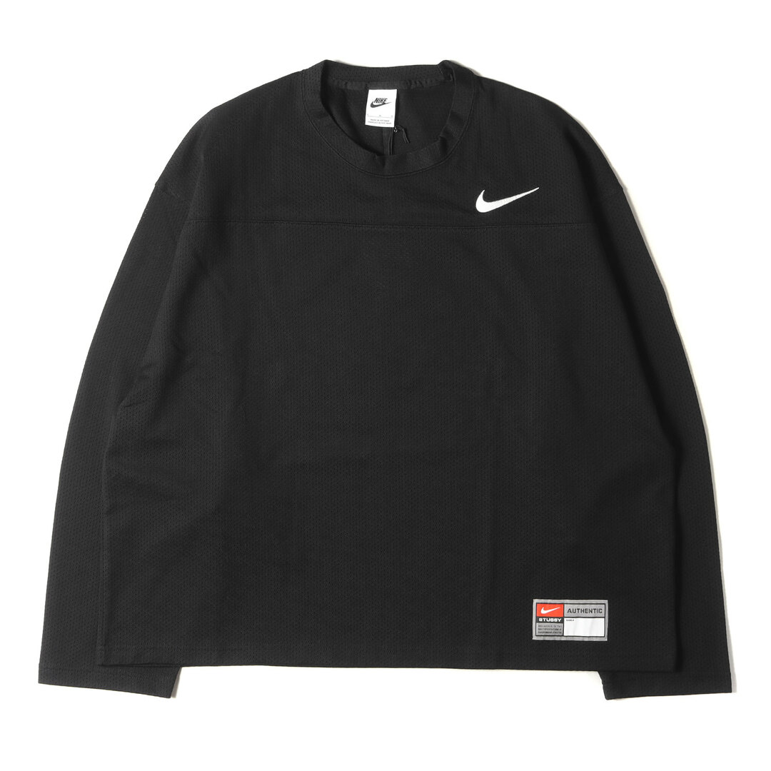 STUSSY(ステューシー)の新品 STUSSY ステューシー サイズ:L 23AW NIKE ナイキ メッシュ ジャージ フットボール トップ Dri-FIT Mesh Jersey ブラック 黒 トップス カットソー コラボ 長袖【メンズ】 メンズのトップス(Tシャツ/カットソー(七分/長袖))の商品写真