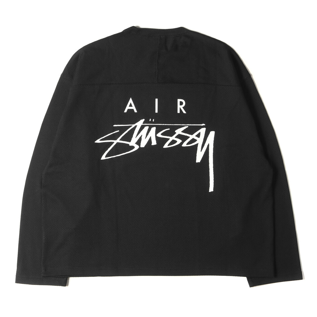 STUSSY(ステューシー)の新品 STUSSY ステューシー サイズ:L 23AW NIKE ナイキ メッシュ ジャージ フットボール トップ Dri-FIT Mesh Jersey ブラック 黒 トップス カットソー コラボ 長袖【メンズ】 メンズのトップス(Tシャツ/カットソー(七分/長袖))の商品写真