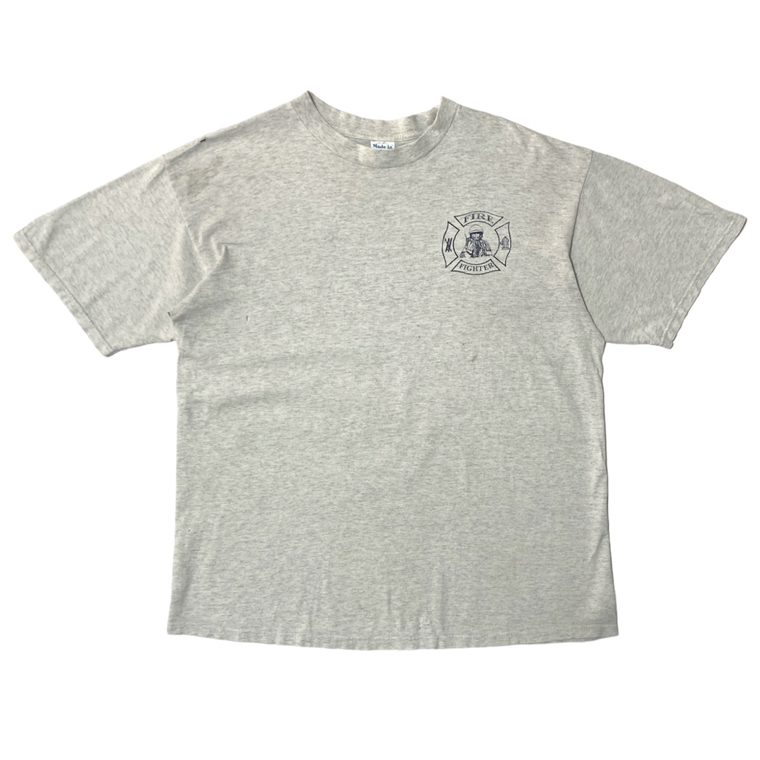 80s 90s ファイヤーマン tシャツ XL プリントt イラスト　プリント メンズのトップス(Tシャツ/カットソー(半袖/袖なし))の商品写真