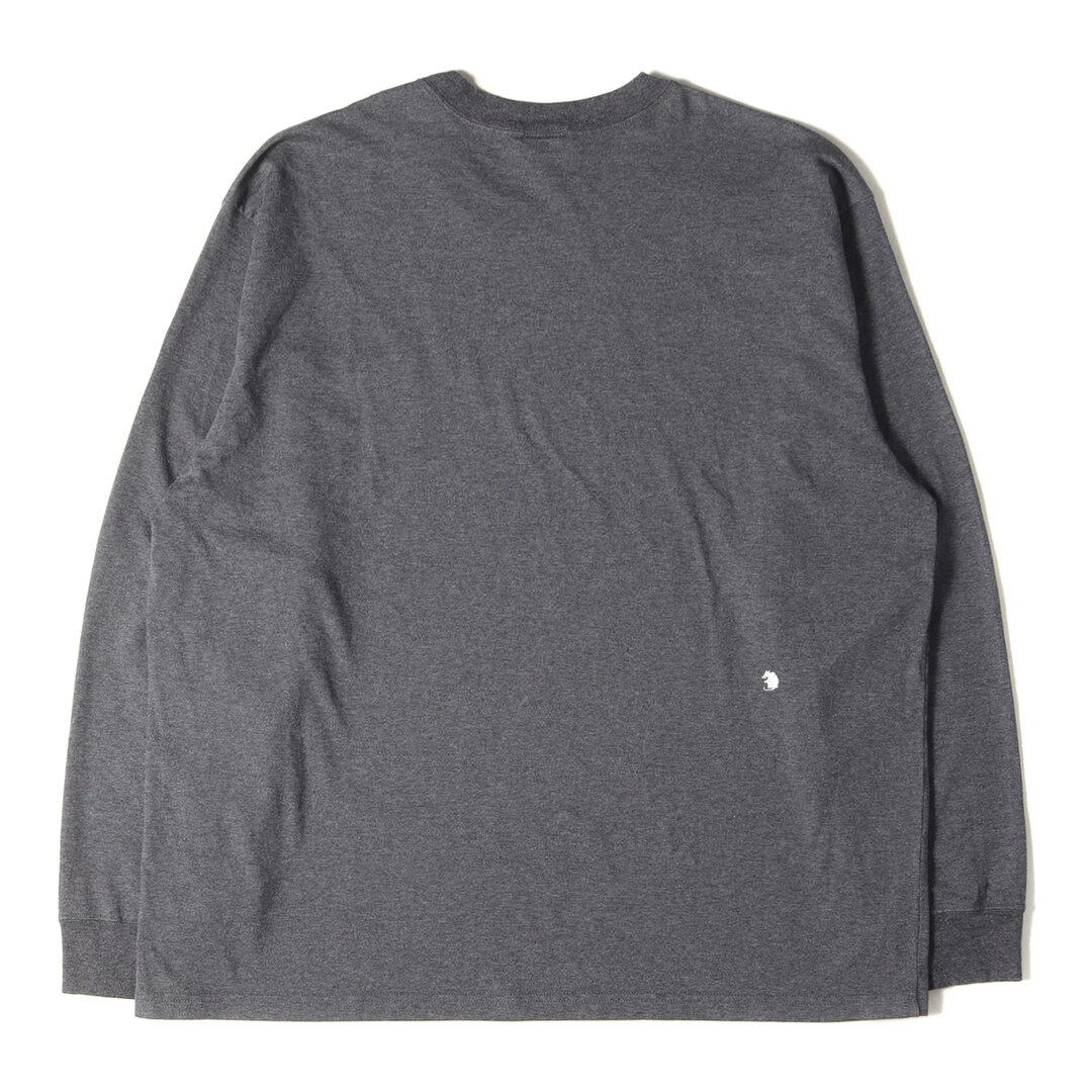 RATS(ラッツ)の美品 RATS ラッツ Tシャツ サイズ:XL 23SS ロゴプリント ポケット ロングスリーブTシャツ MGMC POCKET LS TEE グレー トップス カットソー 長袖【メンズ】【中古】 メンズのトップス(Tシャツ/カットソー(七分/長袖))の商品写真