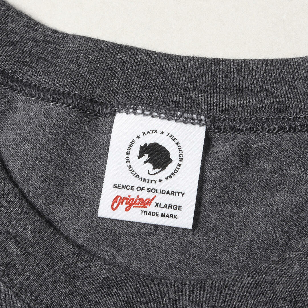 RATS(ラッツ)の美品 RATS ラッツ Tシャツ サイズ:XL 23SS ロゴプリント ポケット ロングスリーブTシャツ MGMC POCKET LS TEE グレー トップス カットソー 長袖【メンズ】【中古】 メンズのトップス(Tシャツ/カットソー(七分/長袖))の商品写真