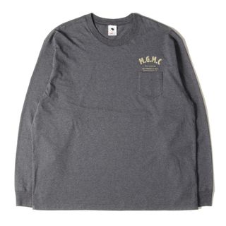 ラッツ(RATS)の美品 RATS ラッツ Tシャツ サイズ:XL 23SS ロゴプリント ポケット ロングスリーブTシャツ MGMC POCKET LS TEE グレー トップス カットソー 長袖【メンズ】【中古】(Tシャツ/カットソー(七分/長袖))