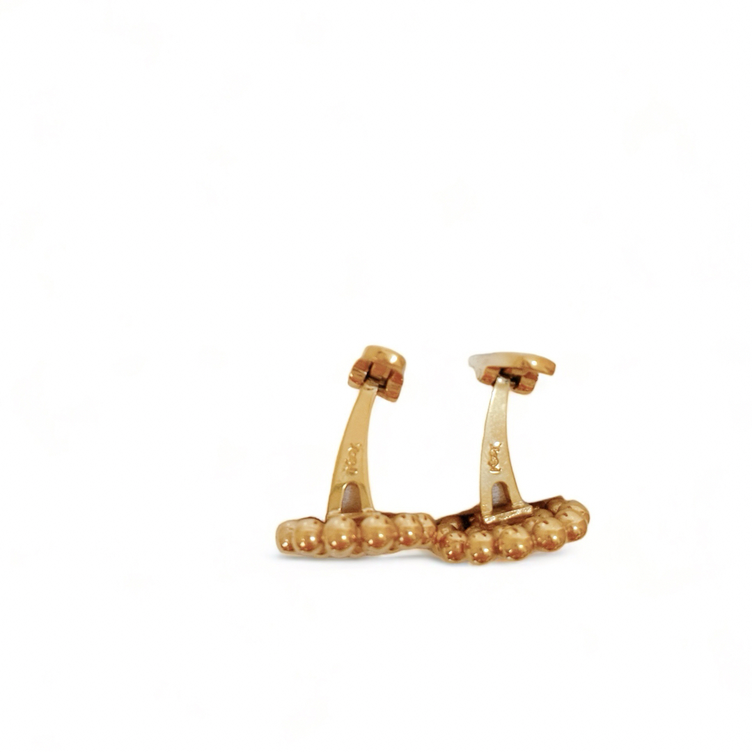 Yves Saint Laurent(イヴサンローラン)の美品 希少 イヴサンローラン カフス ゴールド ドット サークル 球 メンズのファッション小物(カフリンクス)の商品写真
