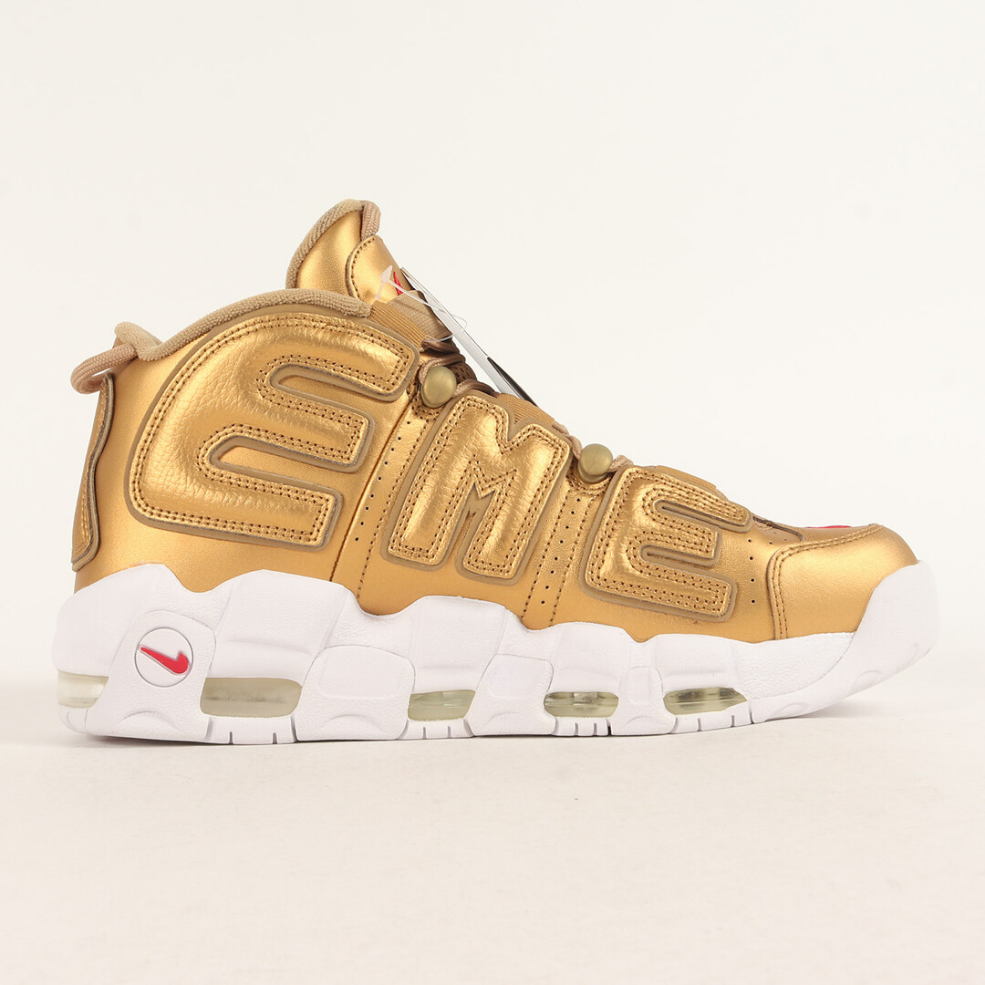 Supreme(シュプリーム)の新品 Supreme シュプリーム サイズ:28.0cm 17SS NIKE AIR MORE UPTEMPO (902290-700) ナイキ エア モア アップテンポ モアテン メタリックゴールド US10 ハイカット スニーカー バッシュ シューズ 靴【メンズ】 メンズの靴/シューズ(スニーカー)の商品写真