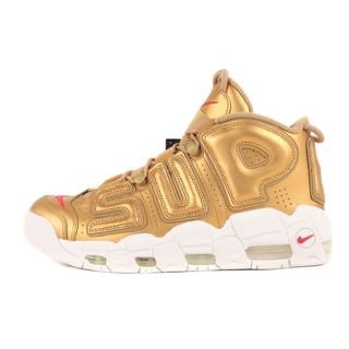 シュプリーム(Supreme)の新品 Supreme シュプリーム サイズ:28.0cm 17SS NIKE AIR MORE UPTEMPO (902290-700) ナイキ エア モア アップテンポ モアテン メタリックゴールド US10 ハイカット スニーカー バッシュ シューズ 靴【メンズ】(スニーカー)