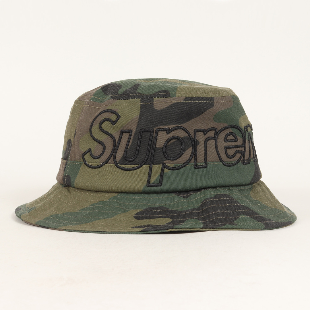 Supreme(シュプリーム)の新品同様 Supreme シュプリーム ハット サイズ:M/L 23SS アウトラインロゴ クラッシャーハット Outline Crusher ウッドランドカモ 迷彩 ブランド 帽子【メンズ】【中古】 メンズの帽子(ハット)の商品写真