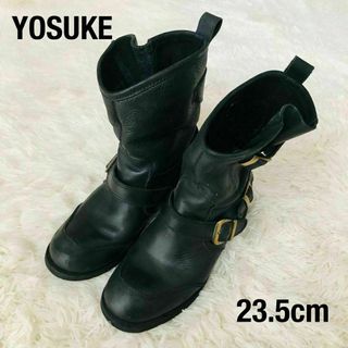 YOSUKE - YOSUKEヨースケエンジニアブーツ　ブラック黒23.5cm