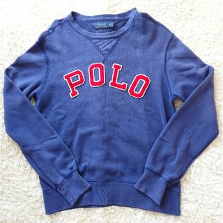 ポロラルフローレン(POLO RALPH LAUREN)のポロラルフローレン　トレーナー　綿混　無地　ネイビー　M　POLOロゴ　現行タグ(スウェット)