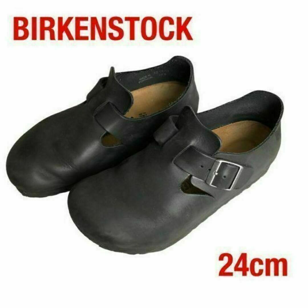 BIRKENSTOCK(ビルケンシュトック)のBIRKENSTOCKビルケンシュトック　ロンドンLONDON　ブラックレザー レディースの靴/シューズ(サンダル)の商品写真