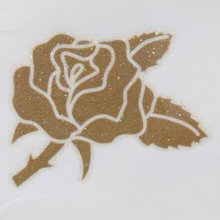 タトゥーシール ワンポイント ラメ付き 黄金の薔薇 ゴールデンローズ バラ お花(アクセサリー)