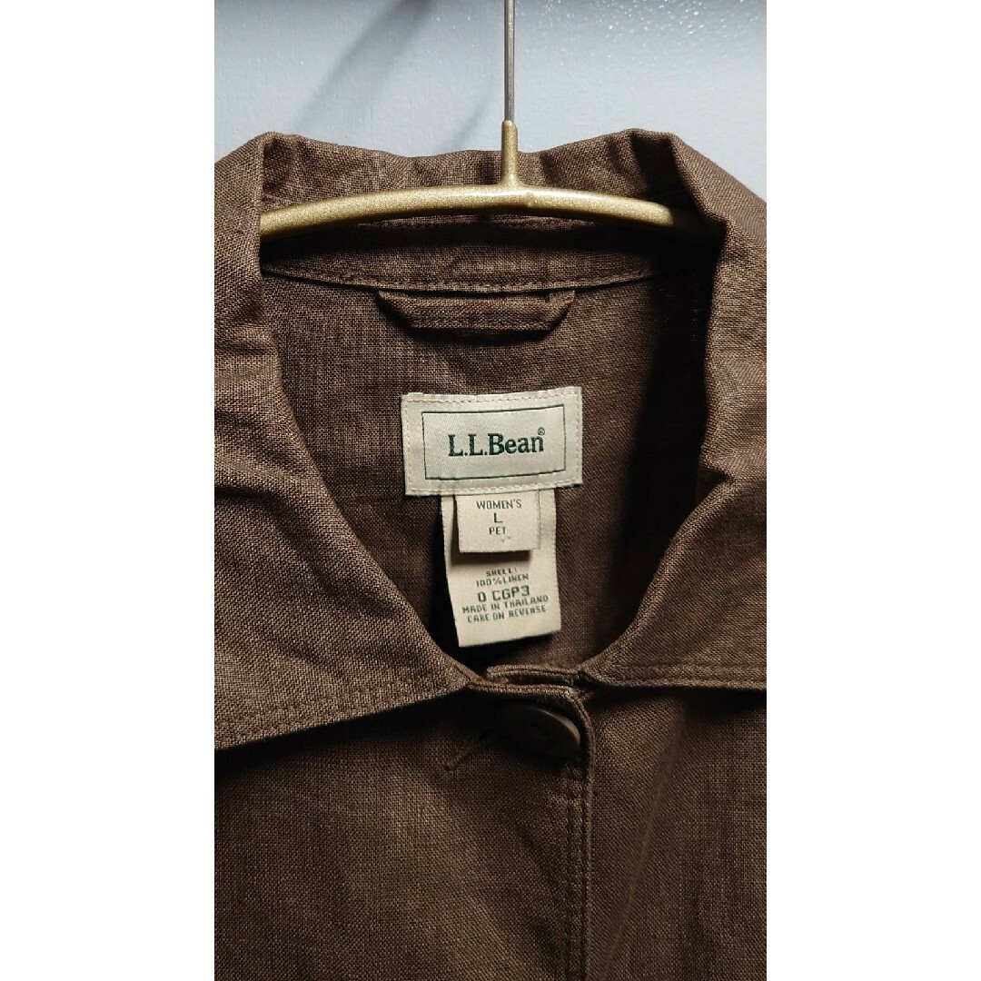 L.L.Bean(エルエルビーン)のL.L.Bean リネン カバーオール ブラウン Women’s ジャケット レディースのジャケット/アウター(ブルゾン)の商品写真