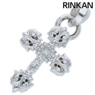 クロムハーツ(Chrome Hearts)のクロムハーツ  18K FILIG/CROSS-XSM P/D/フィリグリークロスXS PAVEダイヤ/ホワイトゴールドネックレストップ メンズ XS(ネックレス)