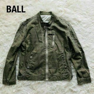 BAL - BALLスイングトップ　ブルゾン　チェック　ライトグレー古着