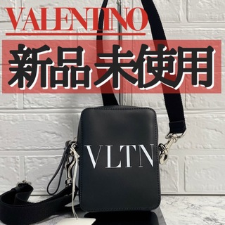 valentino garavani - ヴァレンティノ ガラヴァーニ VLTN ロゴ レザー ショルダーバッグ 斜め掛け