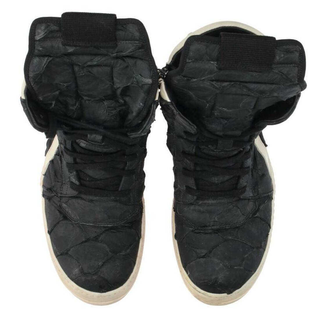 Rick Owens(リックオウエンス)のリックオウエンス  GEOBASKET ジオバスケットピラルクレザーハイカットスニーカー メンズ 44 メンズの靴/シューズ(スニーカー)の商品写真