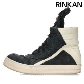 リックオウエンス(Rick Owens)のリックオウエンス  GEOBASKET ジオバスケットピラルクレザーハイカットスニーカー メンズ 44(スニーカー)