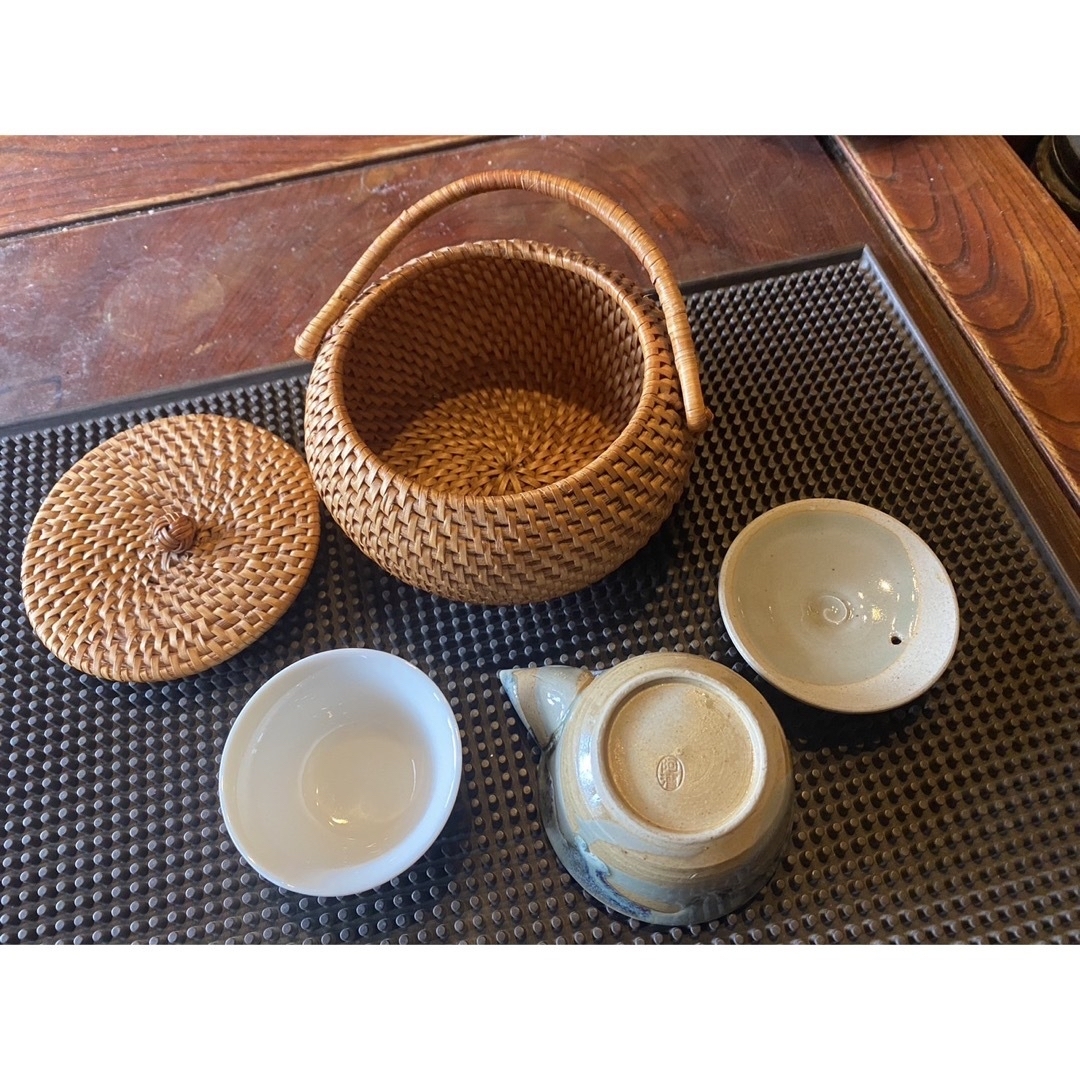 阿槽焼　茶器　セット エンタメ/ホビーの美術品/アンティーク(陶芸)の商品写真