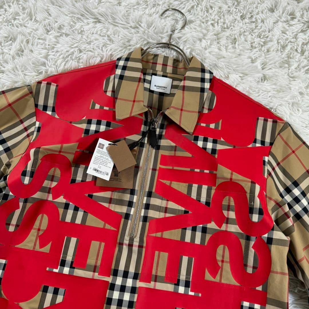 BURBERRY(バーバリー)の未使用 入手困難 BURBERRY ハーフジップシャツ Sサイズ 22SS メンズのトップス(Tシャツ/カットソー(半袖/袖なし))の商品写真