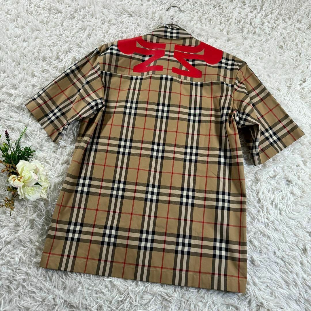 BURBERRY(バーバリー)の未使用 入手困難 BURBERRY ハーフジップシャツ Sサイズ 22SS メンズのトップス(Tシャツ/カットソー(半袖/袖なし))の商品写真