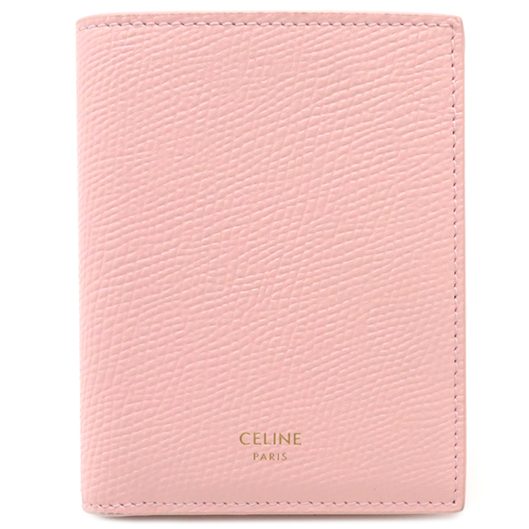 celine(セリーヌ)のセリーヌ CELINE 二つ折り財布 コンパクトウォレット  レザー ピンク ゴールド金具 ミニ財布 【中古】 レディースのファッション小物(財布)の商品写真