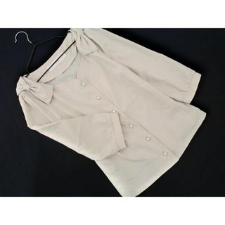 tocco closet トッコクローゼット リボン ブラウス シャツ sizeM/グレージュ ■◇ レディース