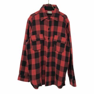 ウールリッチ(WOOLRICH)のウールリッチ 日本製 チェック 長袖 コットンシャツ L レッド×ブラック WOOLRICH メンズ 古着 【240321】(シャツ)