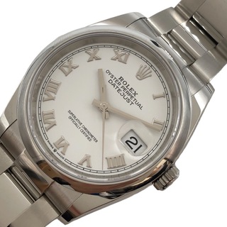 ロレックス(ROLEX)の　ロレックス ROLEX デイトジャスト 36 126200 ホワイト ステンレススチール 自動巻き メンズ 腕時計(その他)