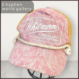 E hyphen world gallery - イーハイフン ベースボール キャップ ピンク カジュアル 帽子  