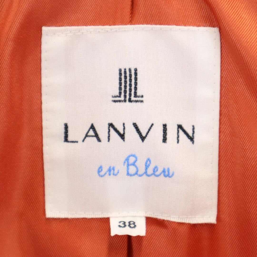 LANVIN en Bleu(ランバンオンブルー)のランバンオンブルー ロングコート 38 オレンジ LANVIN en Bleu レディース 古着 【240321】 レディースのジャケット/アウター(ロングコート)の商品写真