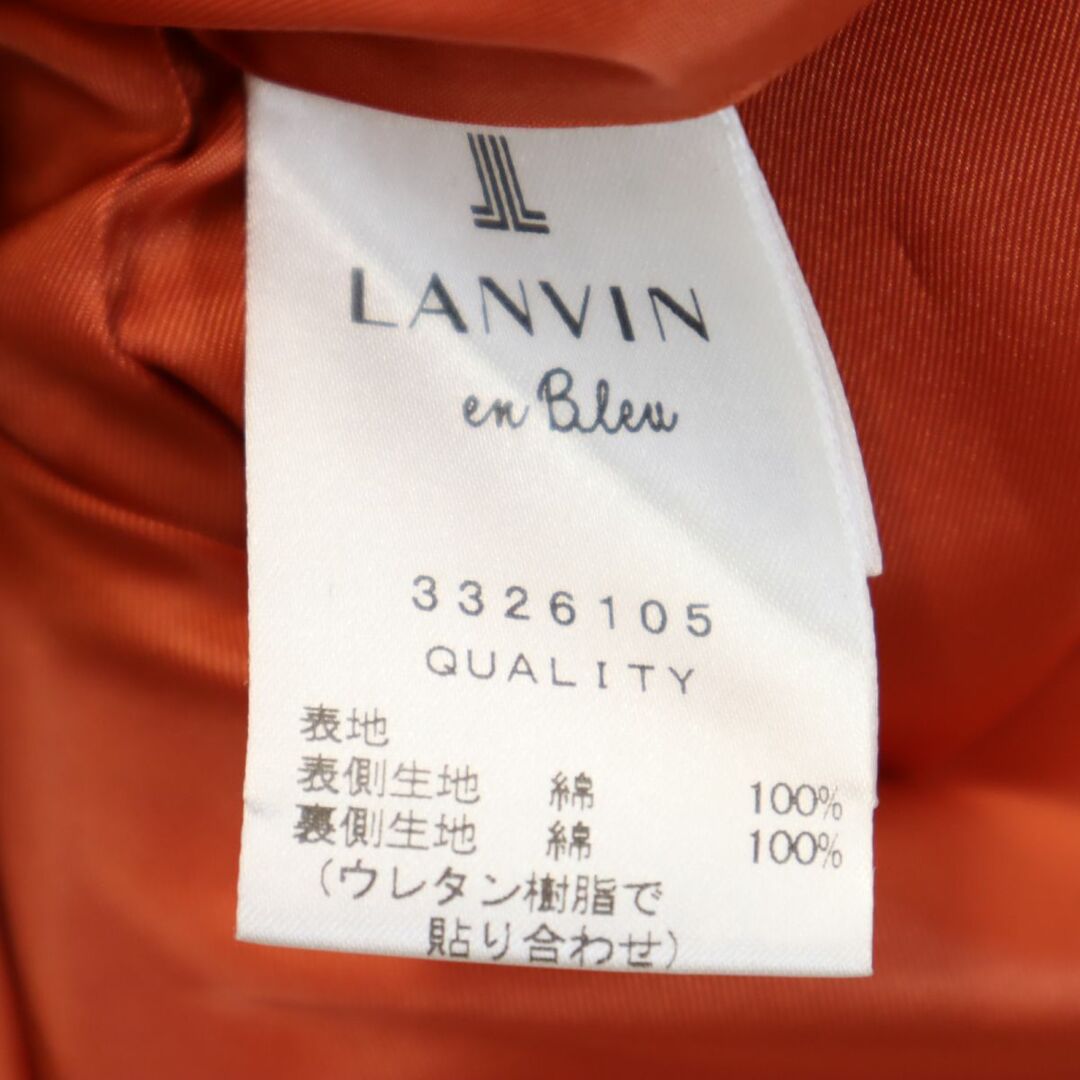 LANVIN en Bleu(ランバンオンブルー)のランバンオンブルー ロングコート 38 オレンジ LANVIN en Bleu レディース 古着 【240321】 レディースのジャケット/アウター(ロングコート)の商品写真
