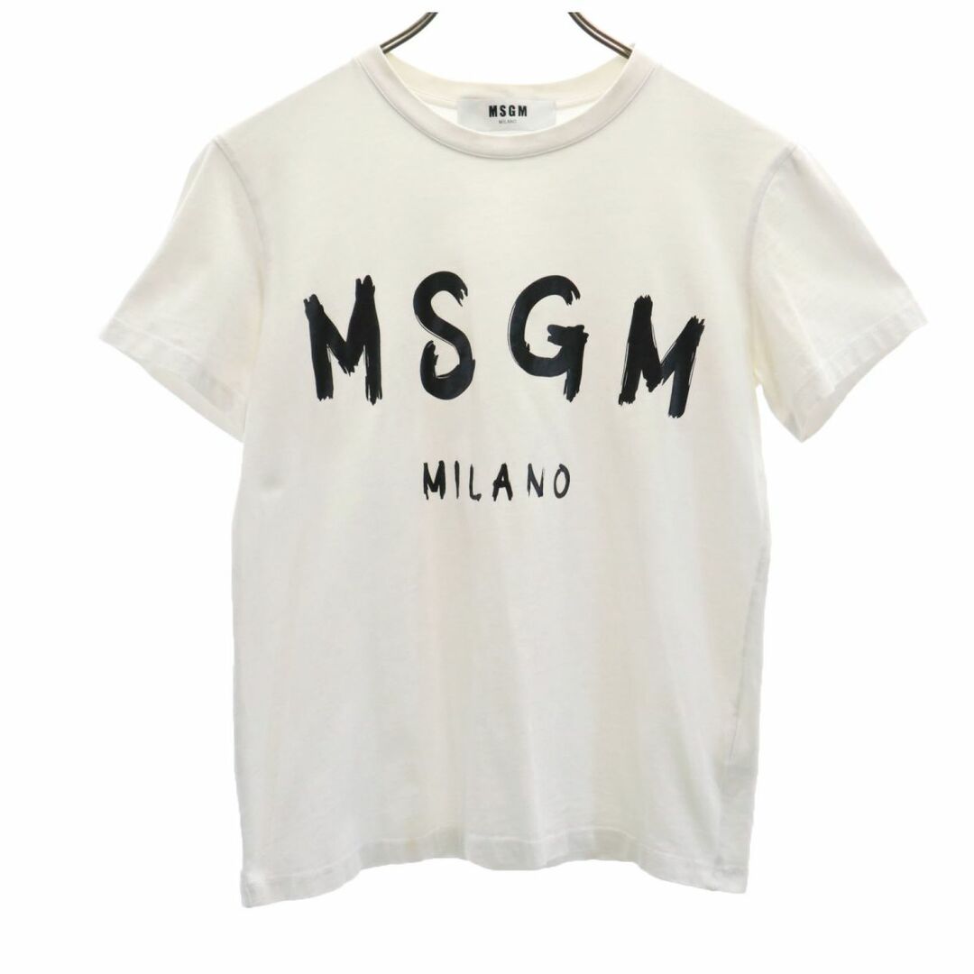 MSGM(エムエスジイエム)のエムエスジーエム イタリア製 半袖 Tシャツ S 白 MSGM レディース 古着 【240321】 メール便可 レディースのトップス(Tシャツ(半袖/袖なし))の商品写真