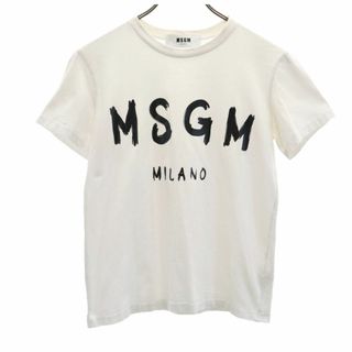 エムエスジイエム(MSGM)のエムエスジーエム イタリア製 半袖 Tシャツ S 白 MSGM レディース 古着 【240321】 メール便可(Tシャツ(半袖/袖なし))