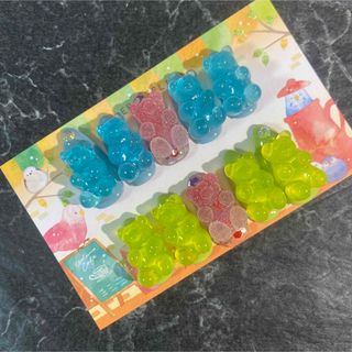 グミネイル　お菓子ネイル　ハリボーグミネイル　個性派ネイル　キラキラネイル