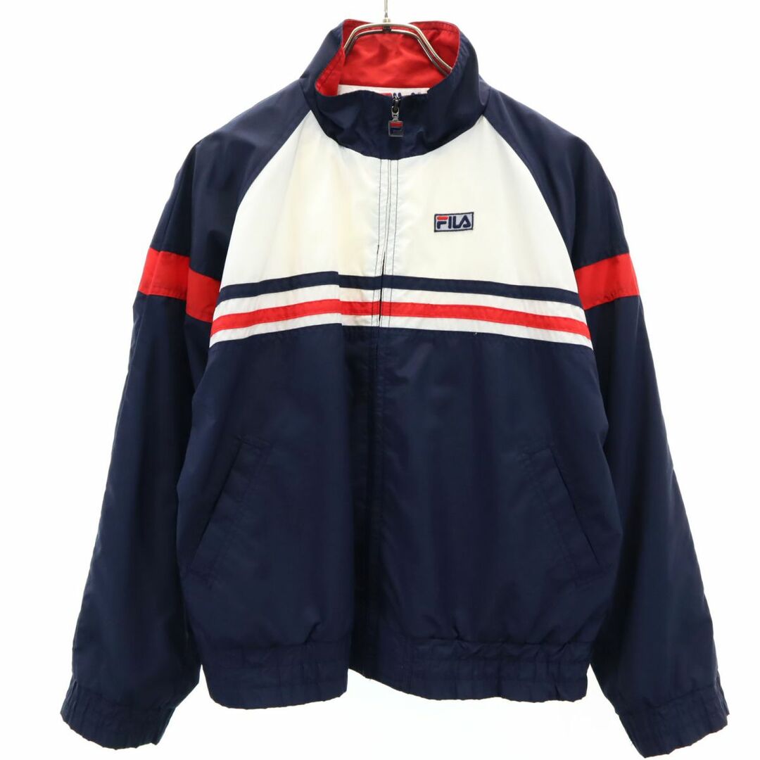 FILA(フィラ)のフィラ 90s オールド ナイロンジャケット L ネイビー FILA メンズ 古着 【240321】 メンズのジャケット/アウター(ナイロンジャケット)の商品写真